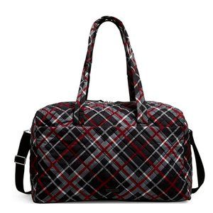 NWT Vera Bradley Plaid Large Travel Duffle Bag - Paris Plaid